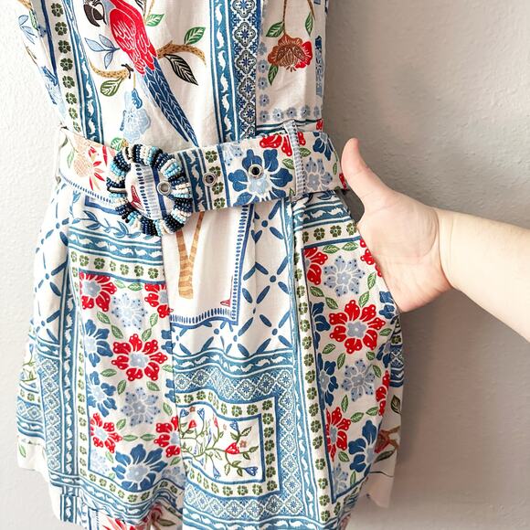 House of Harlow 1960 Parrot Tropical  Multicolor Romper Women’s Size Small - Picture 8 of 15